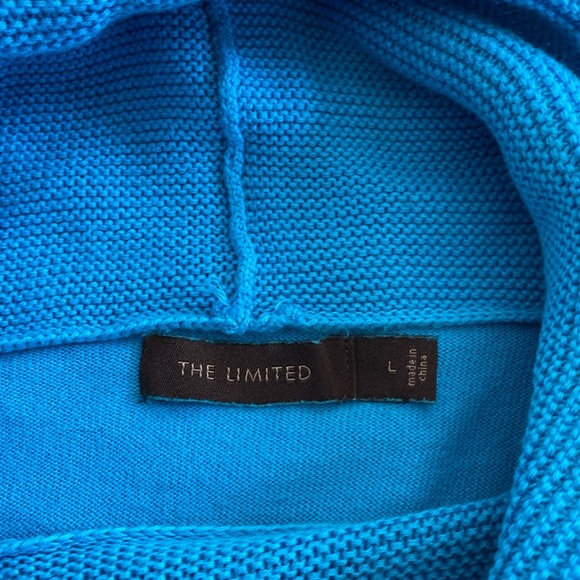 The Limited ladies teal cowl neck sweater in size large. - Picture 3 of 9